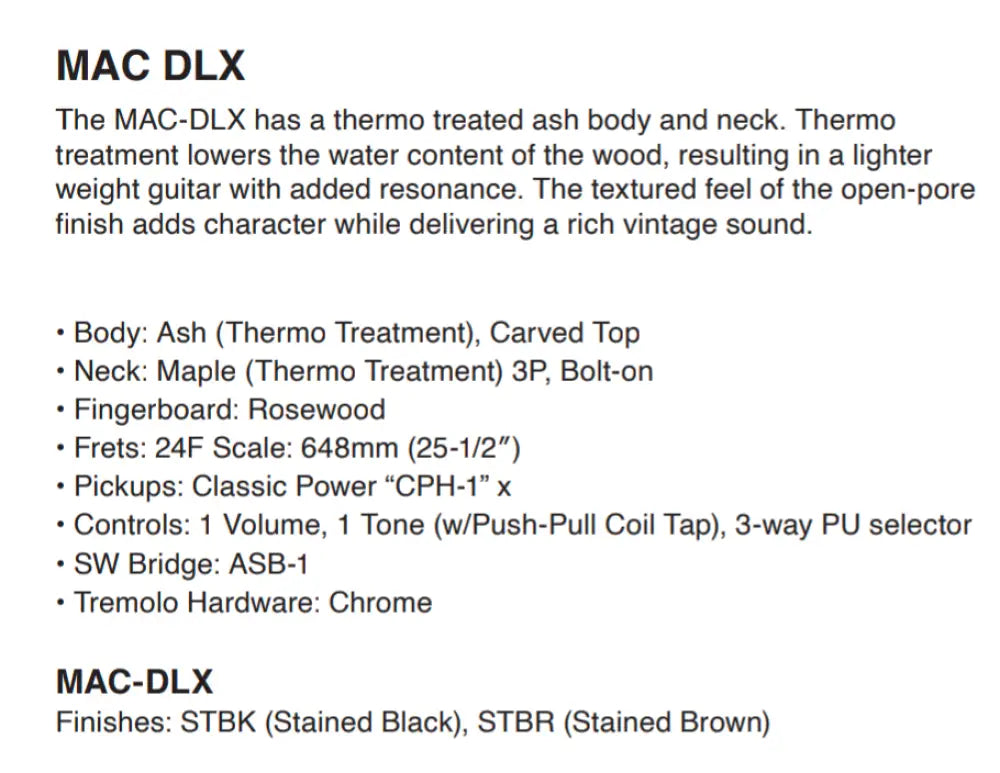 Aria Pro II MAC DLX