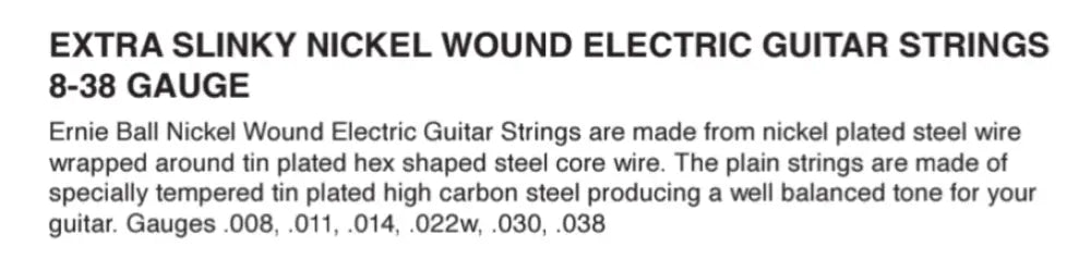 Ernie Ball EXTRA Slinky Strings