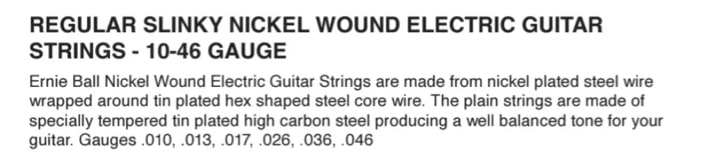 Ernie Ball Slinky Strings